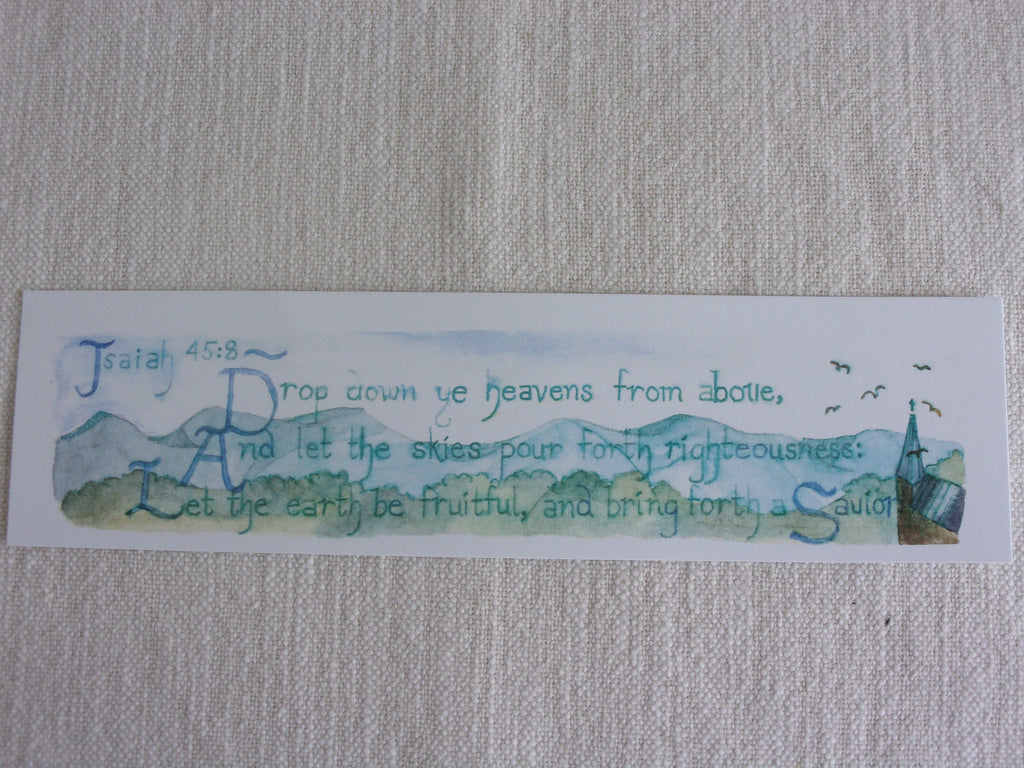 Bible Calligraphy Watercolor 2x8 Bookmarks Set of 3: Story of Christmas