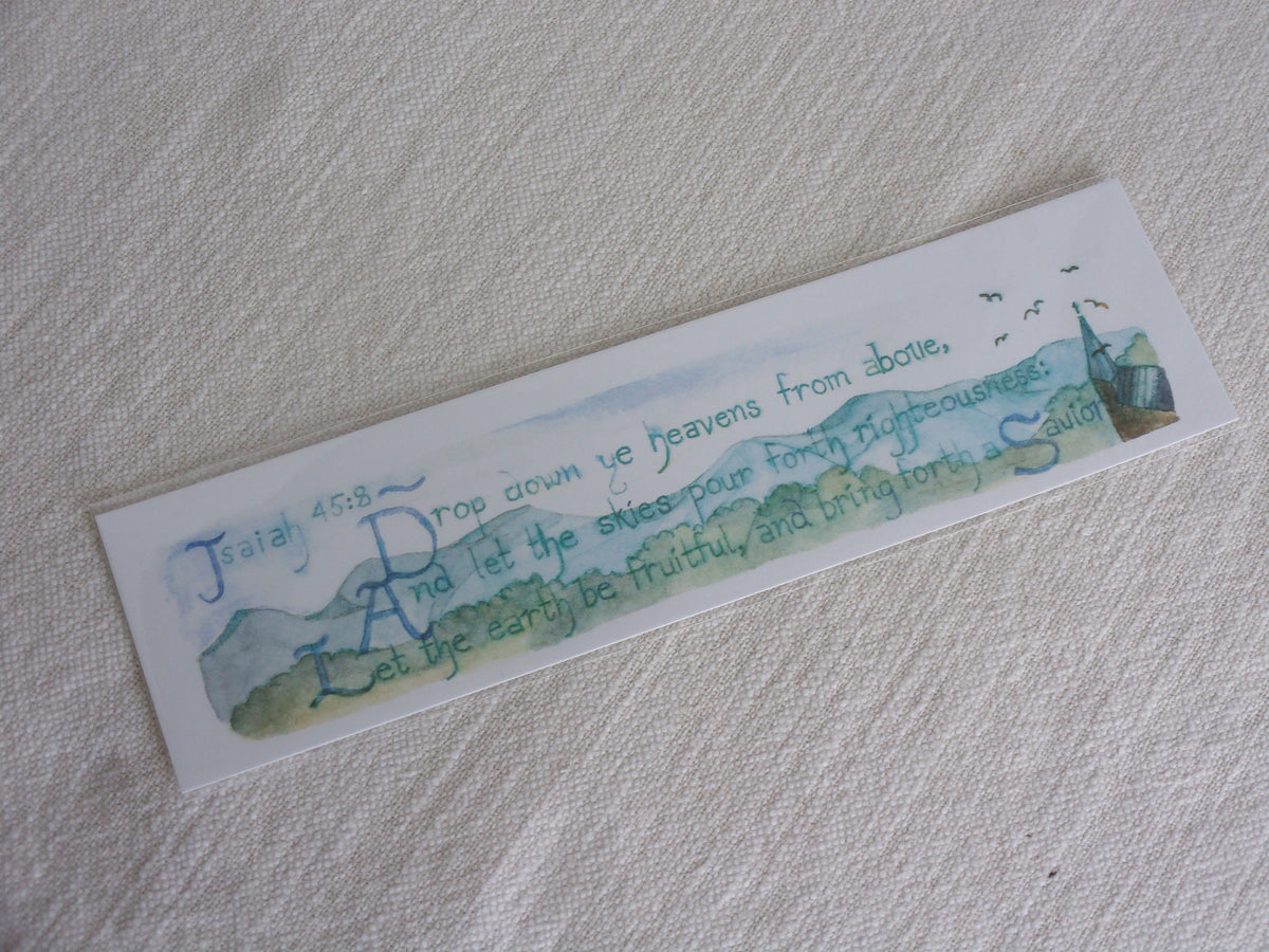 Bible Calligraphy Watercolor 2x8 Bookmarks Set of 3: Story of Christmas