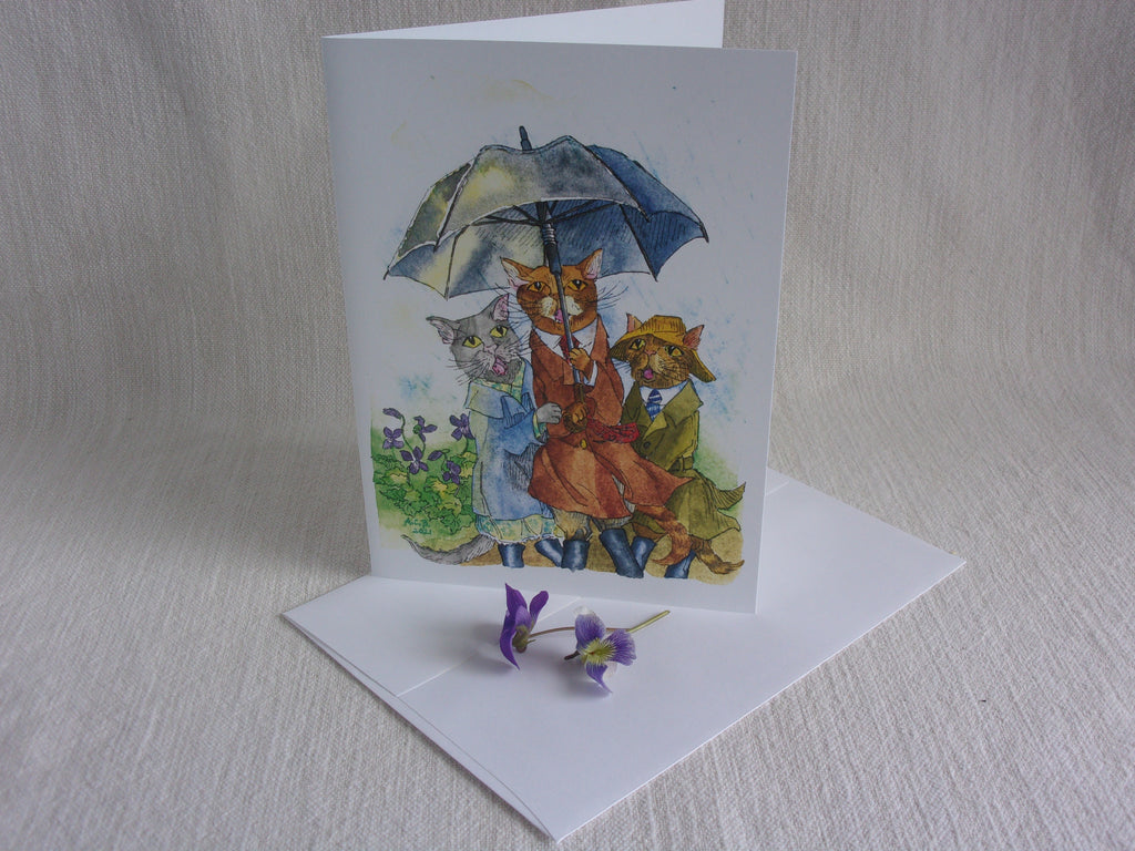 April Showers 5x7 Blank Card