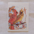Birds 5x7 Blank Watercolor Card: Cardinal Couple