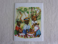 Whimsical Animals Teddy Bear Picnic 4x5 Blank Watercolor Card: Cherry Pie