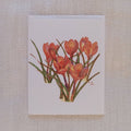 Garden Flowers 4x5 Blank Watercolor Card: Crocuses