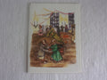 Whimsical Animals Dancing Dogs 5x7 Blank Watercolor Card: Doggy Ball