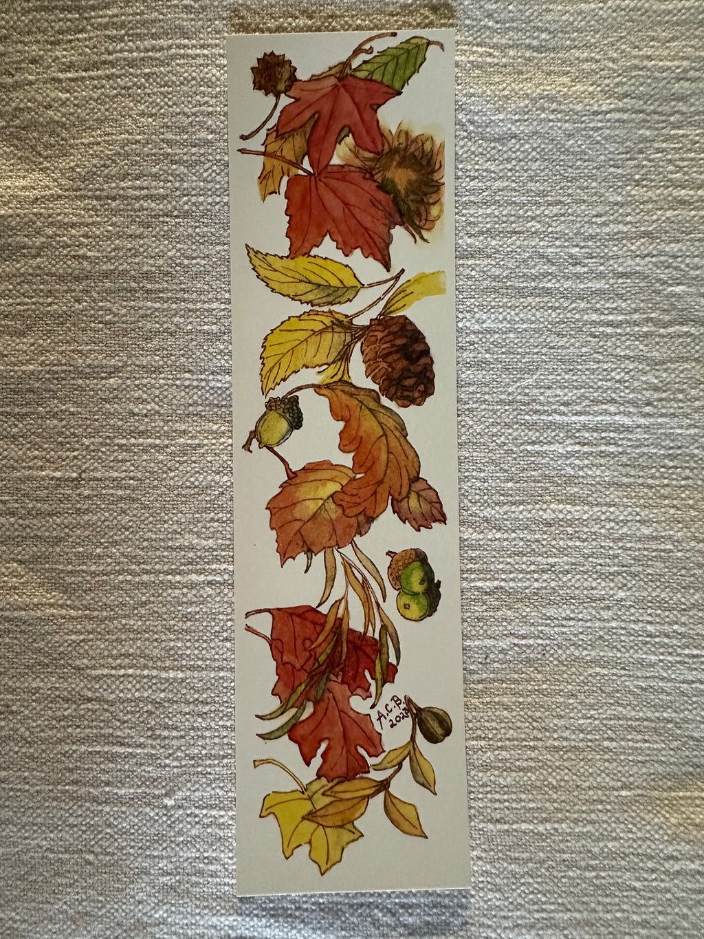 Autumn Leaves Colorful Bookmark: Falling Leaves