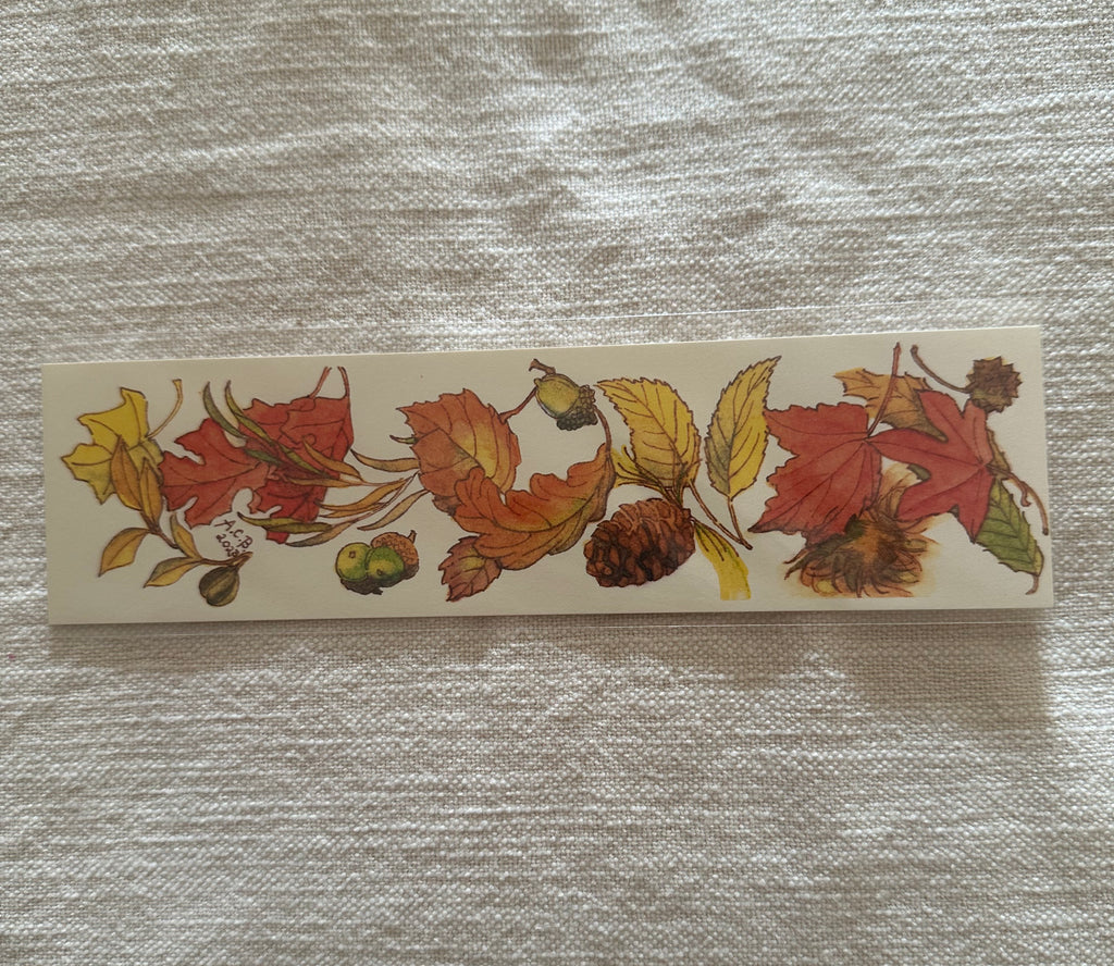 Autumn Leaves Colorful Bookmark: Falling Leaves