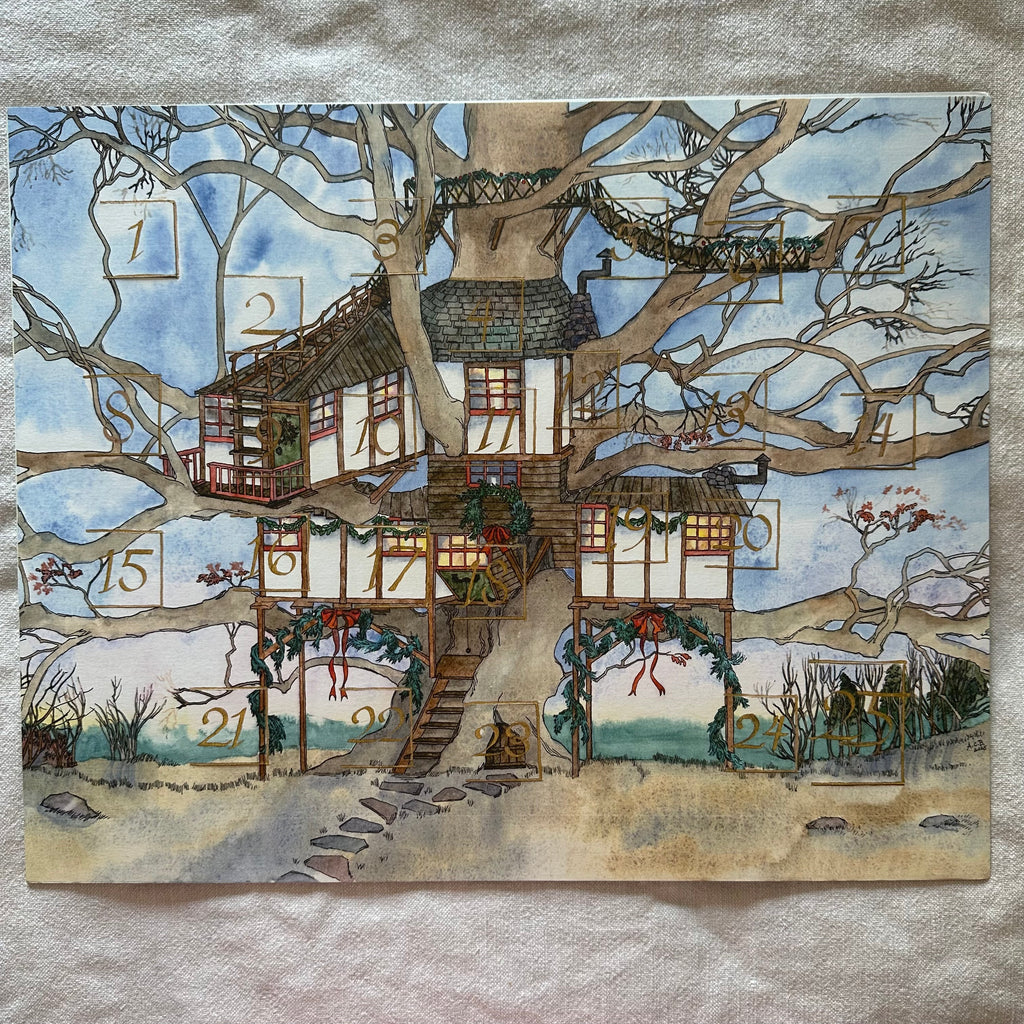 Festive Treehouse 16x20 Lift the Flap Advent Calendar