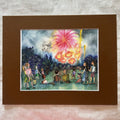 Patriotic Fireworks 8x10 Print in 11x14 Mat: Finale