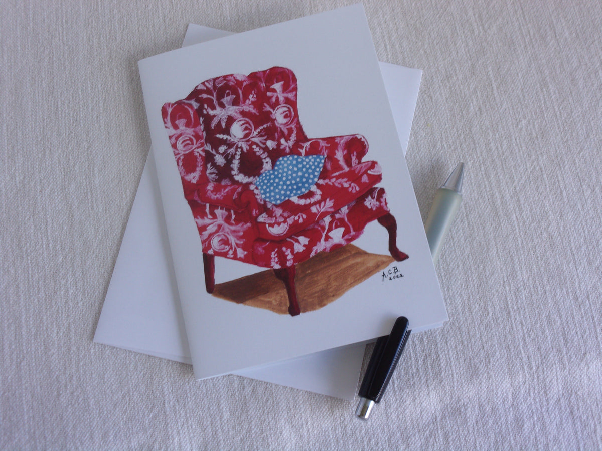 Cottagecore Cozy Acrylic Blank 5x7 Card: Invitation to Read