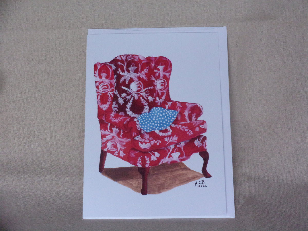 Cottagecore Cozy Acrylic Blank 5x7 Card: Invitation to Read