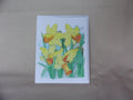 Garden Flowers Daffodil 4x5 Blank Watercolor Card: Jetfire