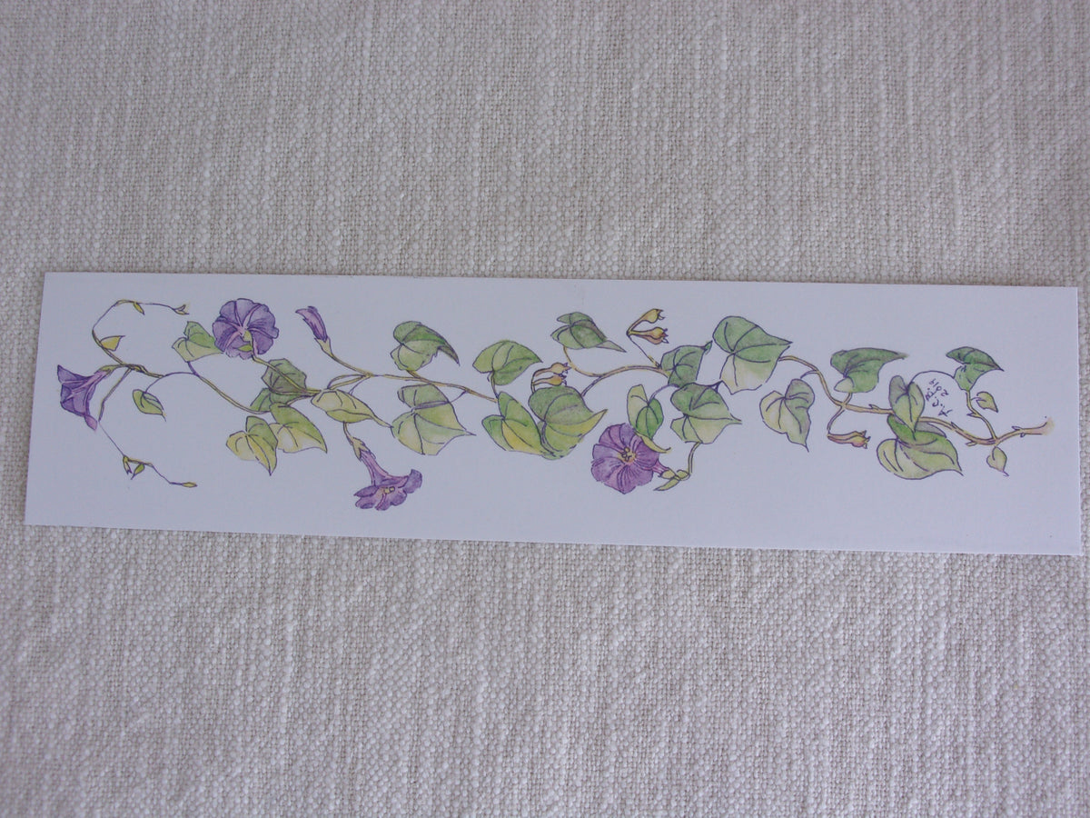 Garden Flowers Watercolor 2x8 Bookmarks Set of 3: Peony, Redbud, Morning Glory