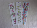 Garden Flowers Watercolor 2x8 Bookmarks Set of 3: Peony, Redbud, Morning Glory