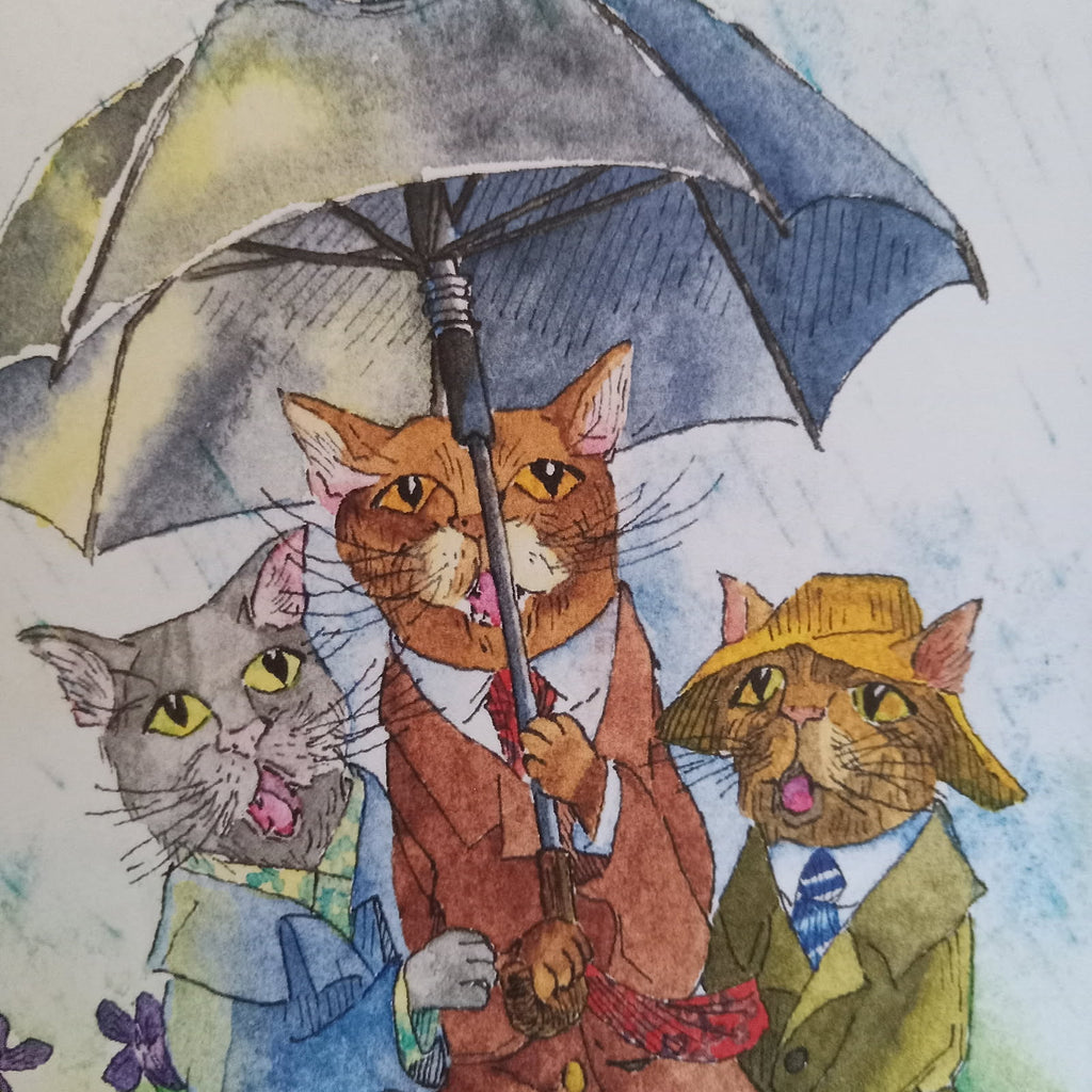 April Showers 5x7 Blank Card