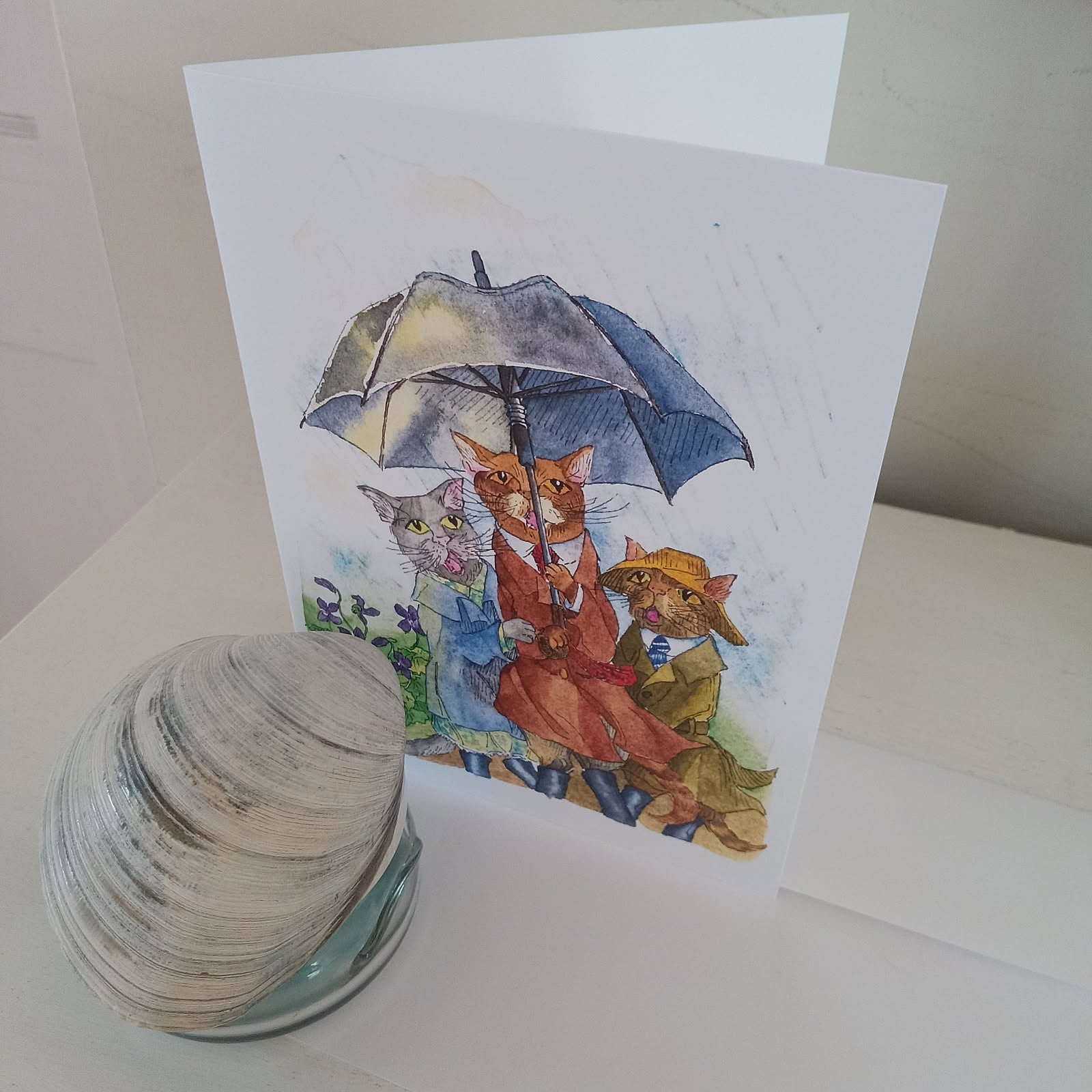 April Showers 5x7 Blank Card