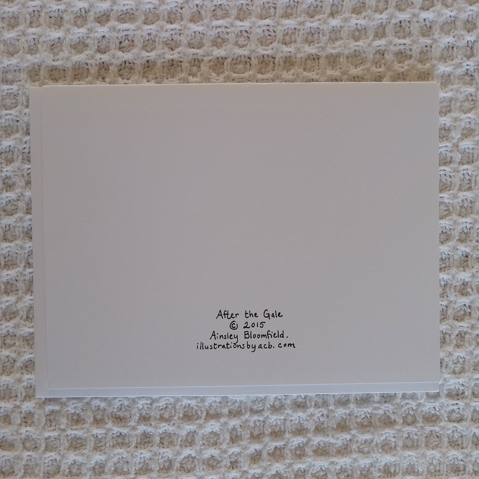 After the Gale 4x5 Blank Card