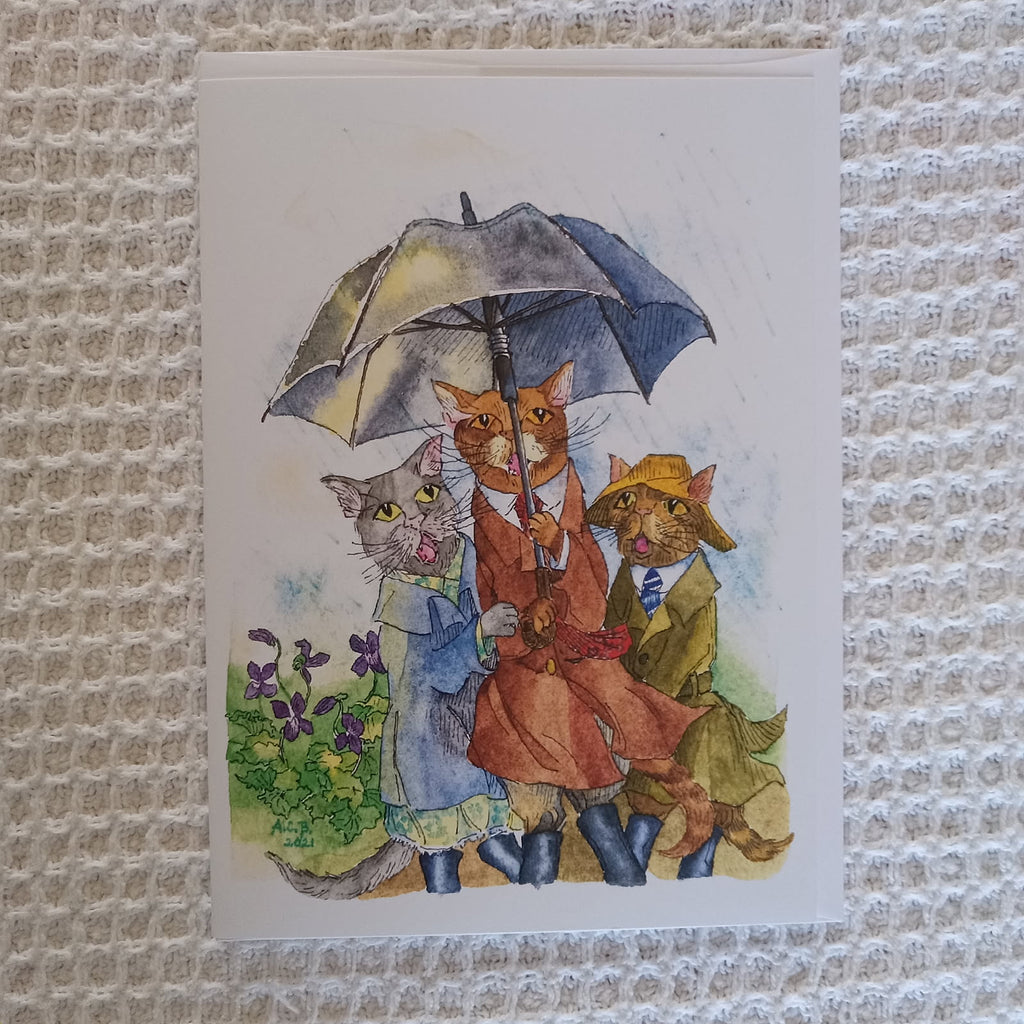 April Showers 5x7 Blank Card