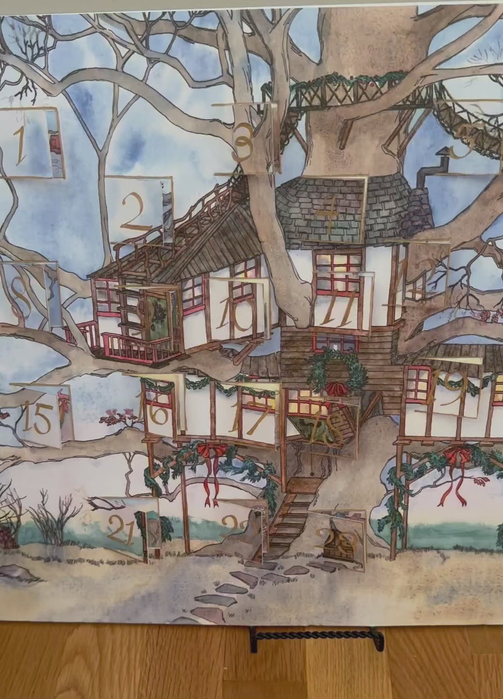 Festive Treehouse 16x20 Lift the Flap Advent Calendar